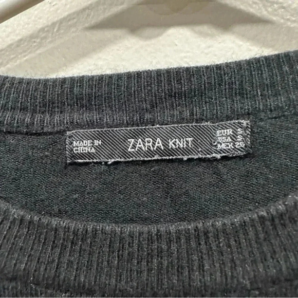 Zara black basic crewneck sweater Small - Picture 6 of 6